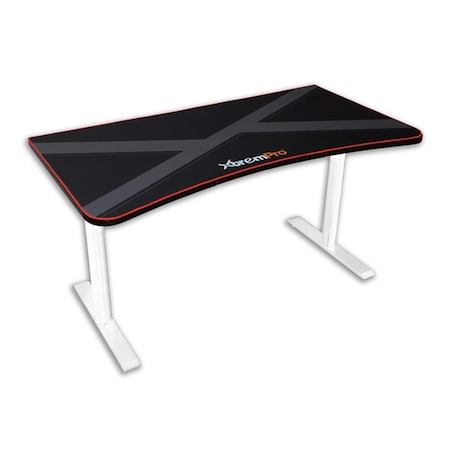 Xtrempro High Quality Gaming Desk Table with Whole Mouse Surface Pad True Gamer Workstation White 11160